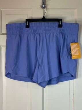 Avia Women's Purple Athletic Shorts Pockets Elastic Waist Gym Running 3XL New